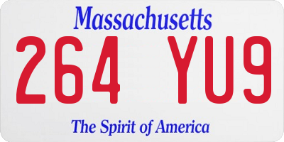 MA license plate 264YU9