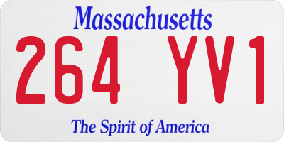 MA license plate 264YV1