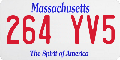 MA license plate 264YV5
