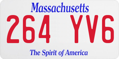 MA license plate 264YV6