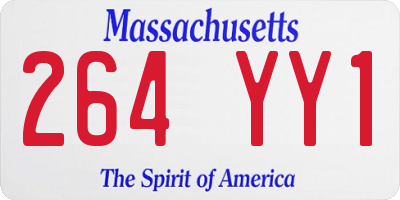 MA license plate 264YY1