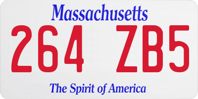 MA license plate 264ZB5