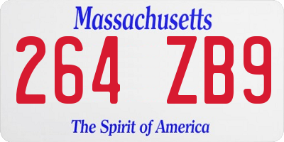 MA license plate 264ZB9