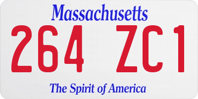 MA license plate 264ZC1