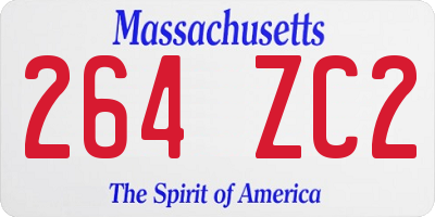 MA license plate 264ZC2
