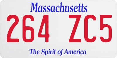 MA license plate 264ZC5