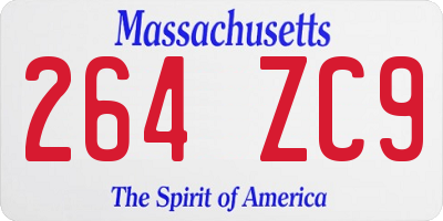 MA license plate 264ZC9