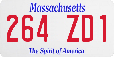 MA license plate 264ZD1