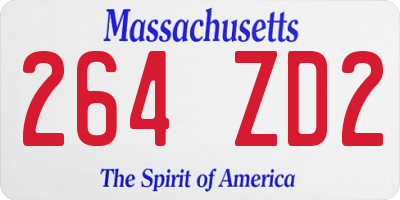 MA license plate 264ZD2