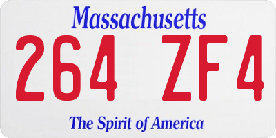MA license plate 264ZF4