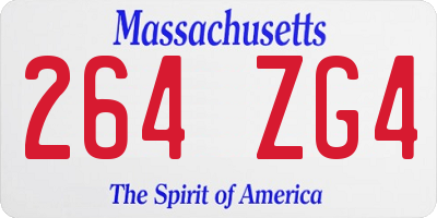 MA license plate 264ZG4