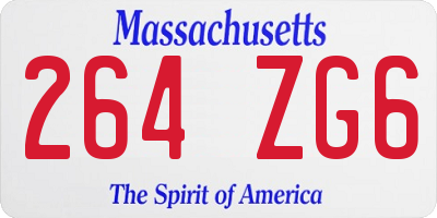 MA license plate 264ZG6