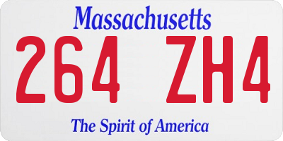 MA license plate 264ZH4