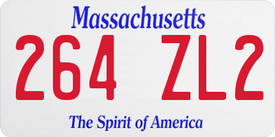 MA license plate 264ZL2