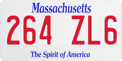 MA license plate 264ZL6