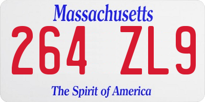 MA license plate 264ZL9