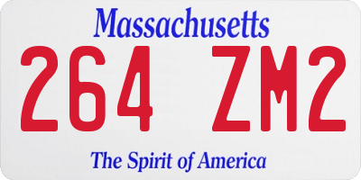 MA license plate 264ZM2