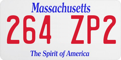 MA license plate 264ZP2