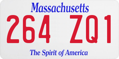 MA license plate 264ZQ1