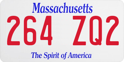 MA license plate 264ZQ2