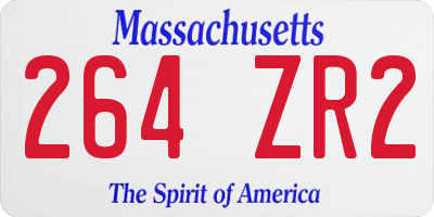 MA license plate 264ZR2