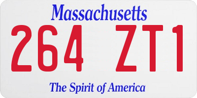 MA license plate 264ZT1