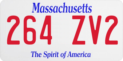 MA license plate 264ZV2