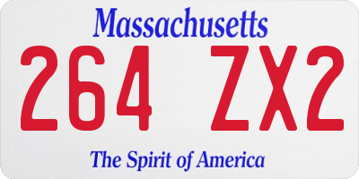MA license plate 264ZX2