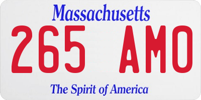 MA license plate 265AM0