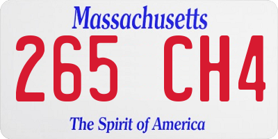 MA license plate 265CH4