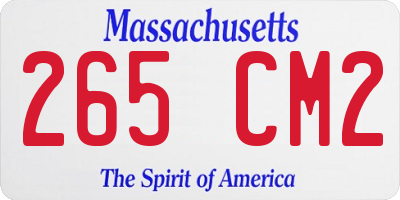 MA license plate 265CM2