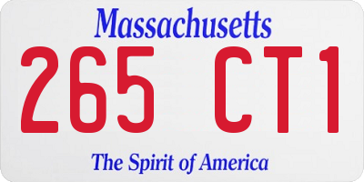 MA license plate 265CT1