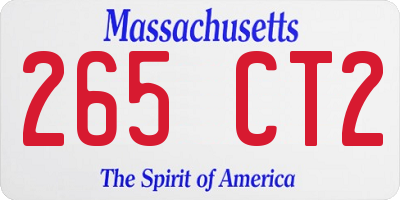 MA license plate 265CT2