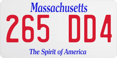 MA license plate 265DD4