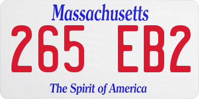 MA license plate 265EB2