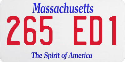 MA license plate 265ED1