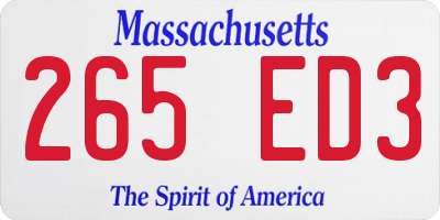 MA license plate 265ED3