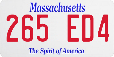 MA license plate 265ED4