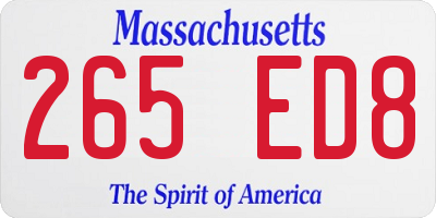 MA license plate 265ED8