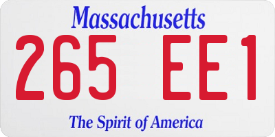 MA license plate 265EE1