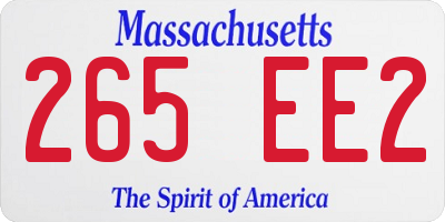 MA license plate 265EE2