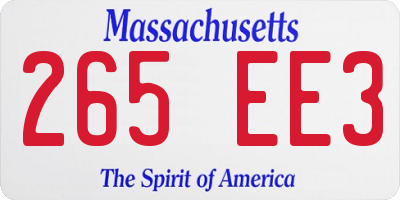 MA license plate 265EE3