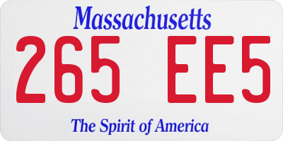 MA license plate 265EE5