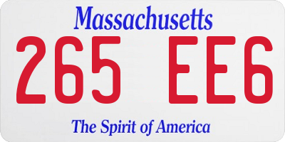 MA license plate 265EE6