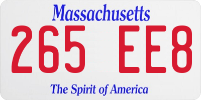 MA license plate 265EE8