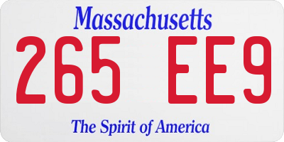 MA license plate 265EE9