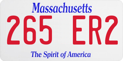 MA license plate 265ER2