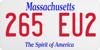 MA license plate 265EU2