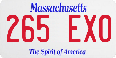 MA license plate 265EX0