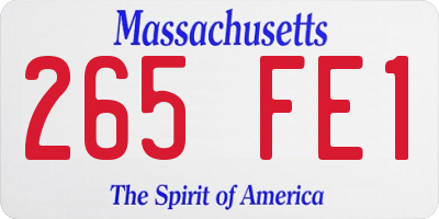 MA license plate 265FE1